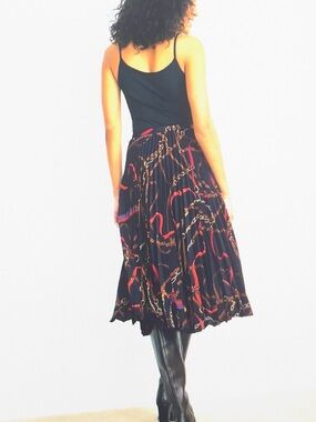 🆕Ralph Lauren Gorgeous Chain & Rope Print Midi Skirt